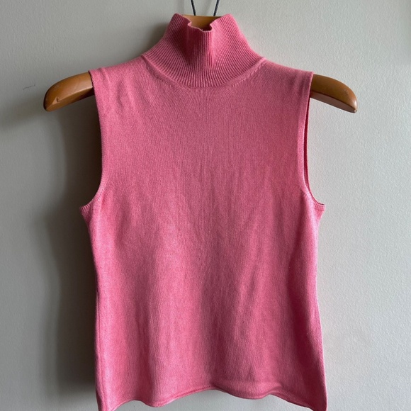 Narciso Rodriguez Pink Silk & Cashmere Knit Top – Made in Italy - Picture 6 of 10